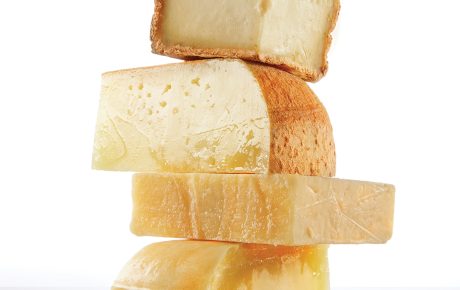 photo of cheese in a stack